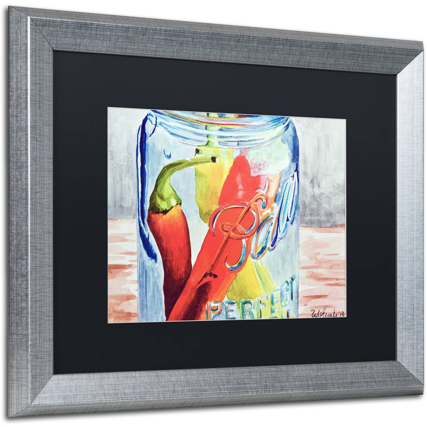 Trademark Fine Art "Black Eyed Susan" Canvas Art by Jennifer Redstreake Black Matte, Silver Frame