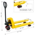 thumbnail image 2 of HPDAVV Pallet Jack Truck 6,600 LBS Capacity, 48'' x 27'' Forks Manual Pallet Jack Truck, Suit for Warehouse, Workshop, Dock, Factory, 2 of 8
