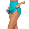 thumbnail image 3 of Sociala Women Solid Swim Skirt with Brief Skirted Swimsuit Bottom Tankini Shorts, 3 of 5