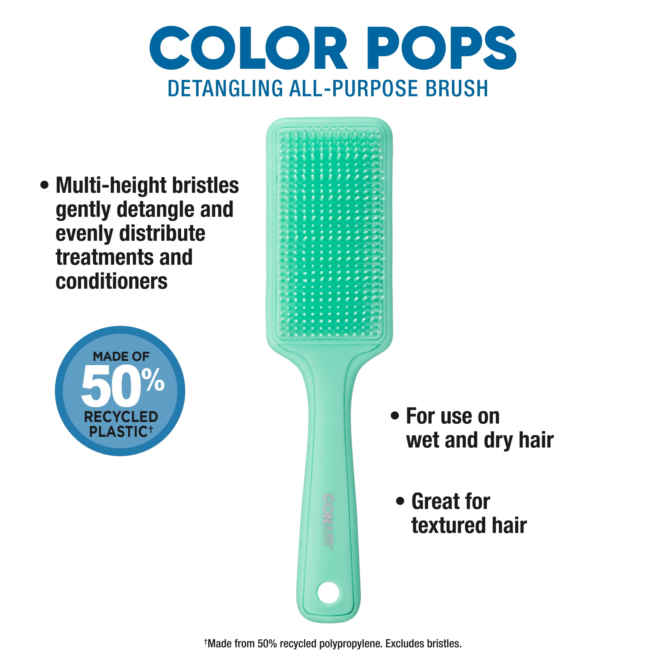 Conair Eco All-Purpose Detangling Hair Brush, Pink