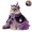 B, variant on Halloween Cat Witch Costume, Pet Wizard Cloak with Hat Pumpkin Ghost Bat Decor, Soft Adjustable Halloween Cape Outfit for Small Medium Cats Kitten Halloween Party Cosplay Photo Props