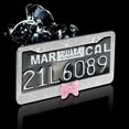 thumbnail image 3 of 2 Pack Bling License Plate Frame，Handcrafted Bling Rhinestone Premium Stainless Steel License Plate Frame，Clear Color Rhinestone Crystal, 3 of 12