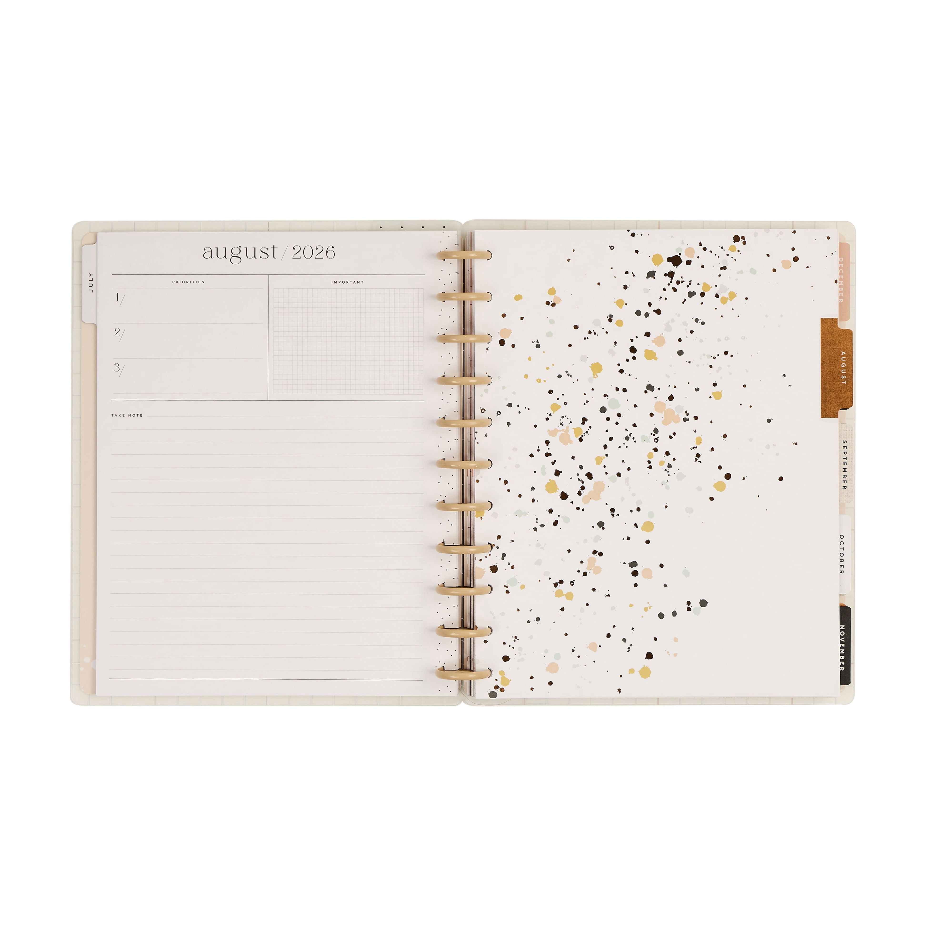 The Happy Planner Soft + Modern Big Teacher Planner, July 2026–June 2027, 12-Month Disc Bound Planner with Stickers & Bonus Months