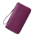 thumbnail image 1 of Monedero de mujer Laklulu, monedero de piel con cremallera y protección RFID, 1 of 5