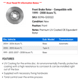 thumbnail image 2 of Front Brake Rotor - Compatible with 1999 - 2008 Acura TL 2000 2001 2002 2003 2004 2005 2006 2007, 2 of 2