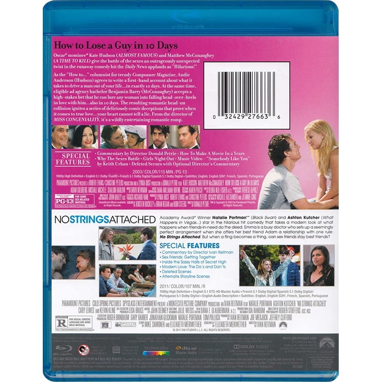 How To Lose A Guy In 10 Days & No Strings Attached (Blu-ray