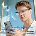 thumbnail image 5 of Wireless Bluetooth Glasses for Men and Women, Smart Glasses with Open-Ear Voice Control & Calling, Anti-Blue Light, AI Assistant & Translation for TravelinBluetooth Language Translator for Men& Women, 5 of 15
