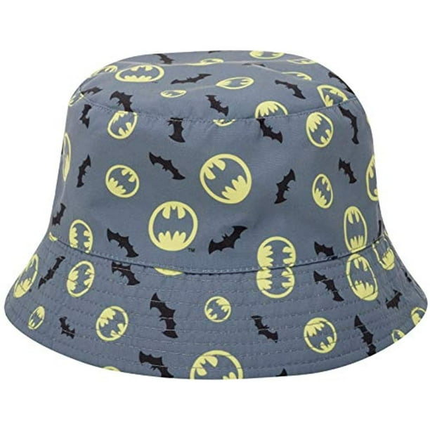 DC Comics Boys’ Batman Bucket Hat Reversible Protective Sun Hat, Kids
