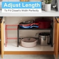 thumbnail image 4 of Baxikayon Expandable Cabinet Organizer, Heavy-Duty Metal Shelf for Kitchen Cabinets, Pantry & Garage, 110 lbs Capacity, Black, 4 of 10