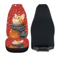 thumbnail image 6 of XYZCANDO Car Seat Covers 2 Pack Car Front Seat Cover Set Car Front Seat Covers Waterproof Soft SUV Van, Winter Dog, 6 of 10