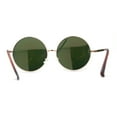 thumbnail image 4 of Color Mirror Iconic Hippie Oversize Round Circle Lens Sunglasses Gold Yellow Mirror, 4 of 4