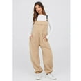 thumbnail image 2 of Lentta Womens Warm Winter Fleece Overalls Casual Loose Sherpa Jumpsuits Fuzzy Ski Pants with Pocket, 2 of 7
