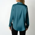 thumbnail image 4 of BLVB Satin Silk Button down Shirts for Women Dress Shirts Long Sleeve Blouses Dressy Business Work Tunic Top, 4 of 6