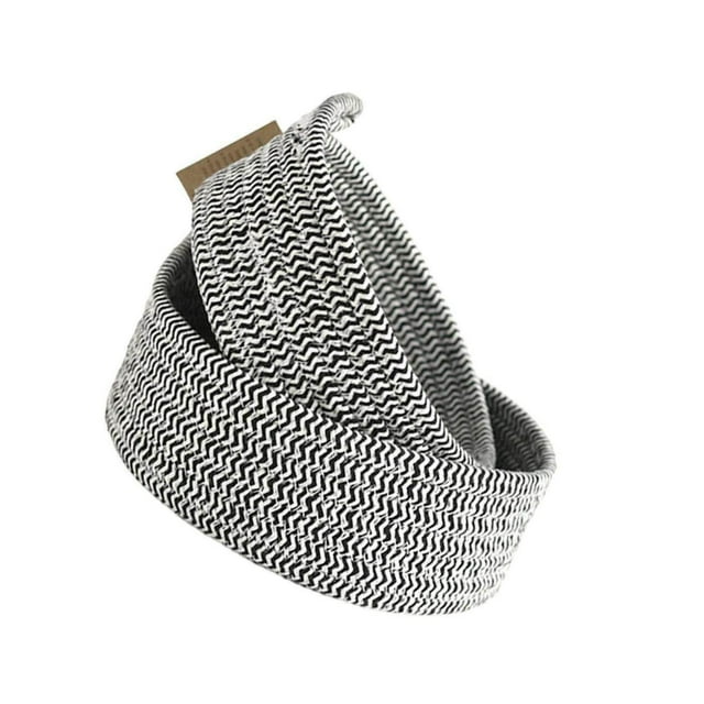 2 Pieces Round Small Woven entryway table home Baskets Set for Vegetable Bathroom Color Mixing
