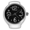 thumbnail image 1 of Montre analogique à quartz ronde pour homme et femme, accessoire tendance (noir), 1 of 4