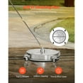 thumbnail image 6 of KFFKFF 18" Surface Cleaner for Pressure Washer, Stainless Steel Attachments with Quad-Wheel Design, Capable of 4000 PSI Maximum, 1/4 Quick Connect, Includes 2 Spray Nozzles and 2 Extension Wands, 6 of 9