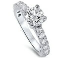 thumbnail image 2 of Pompeii 1 1/2ct Round Lab Grown Diamond Engagement Ring 14K Solitaire White Gold (G,VS), 2 of 3