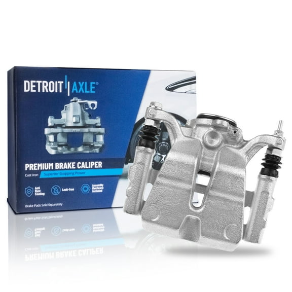 Detroit Axle - Rear Right Brake Caliper for 2014-2021 Jeep Cherokee Disc Brake Caliper w/Bracket 2015 2016 2017 2018 2019 2020 Replacement Assembly - [Models w/Dual Piston Front Caliper]
