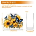 thumbnail image 3 of Blue Butterflies in Sunflowers Acrylic Napkin Holder Clear Paper Tissue Dispenser Kitchen Dining Room Bathroom Party Hotel, 3 of 8