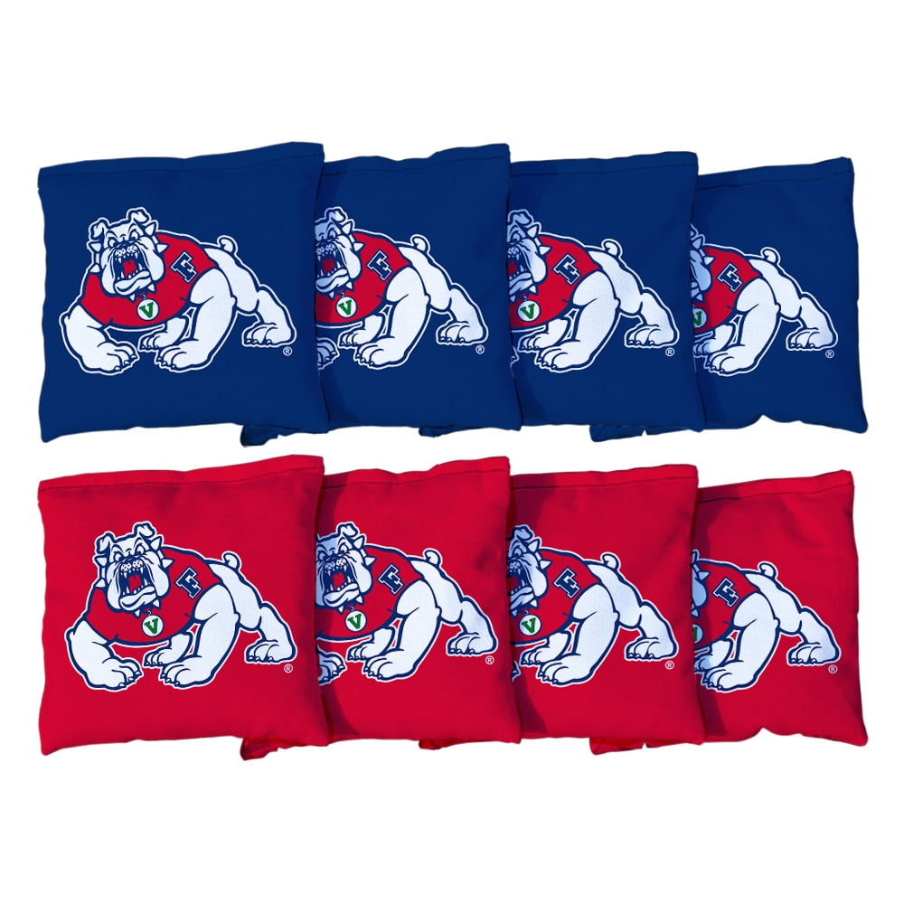 Victory Tailgate NCAA Collegiate Regulation Cornhole Game Bag Set Fresno State Bulldogs 8 Bags Included, Corn-Filled 