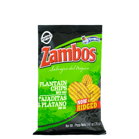 Zambos Ridge Salted Plantain Chips 2.5 oz (Pack of 8) BB 6/2024