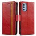 thumbnail image 3 of Case for Motorola Moto G51 Cover Leather Wallet Folio Case Book Design Flip Magnetic Closure - Red, 3 of 5