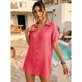 thumbnail image 2 of MOYIKO Summer Swimsuit Coverups for Women Bathing Suit Ladies Spread Neck Beach Dress with Pockets, 2 of 7