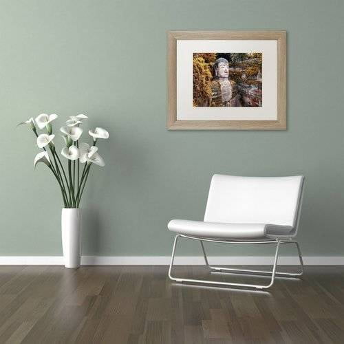 Trademark Fine Art "Giant Buddha I" Canvas Art by Philippe Hugonnard, White Matte, Birch Frame