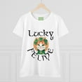thumbnail image 3 of Strange and Cozy St. Patrick's Lucky Feline Women's Cotton Tee, S - 3XL, 3 of 5