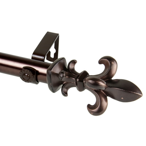 Domovina Tanner 1-inch Single Curtian Rod-Color:Bronze,Size:160-240"