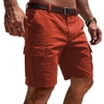 thumbnail image 3 of Cargo Shorts for Men Relaxed fit Elastic Waist Athletic Work Shorts Summer Lightweight Hiking Shorts Multi Pockets,3XL,#03 Wine, 3 of 8
