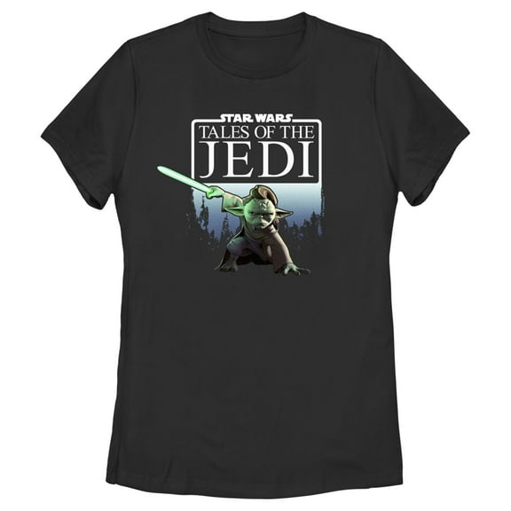 Women's Star Wars: Tales of the Jedi Yaddle Poster Graphic Tee Black 2X Large