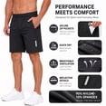 thumbnail image 4 of YeneSen Men's Quick Dry Sports Shorts, Performance Athletic Fitness Shorts for Gym, Basketball, Jogging, 4 of 7