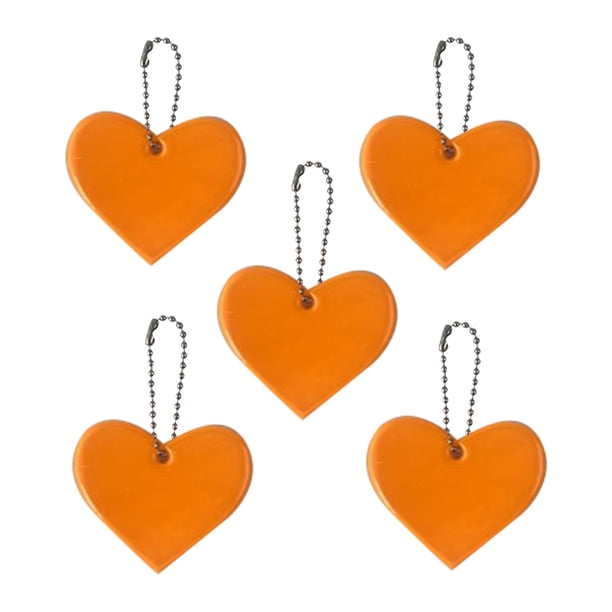 Colgante reflectante de seguridad para exteriores, 5 uds., colgante reflectante de seguridad en forma de corazón, adecuado para mochila, montar, caminar y correr Wmkox8yii jkg6104