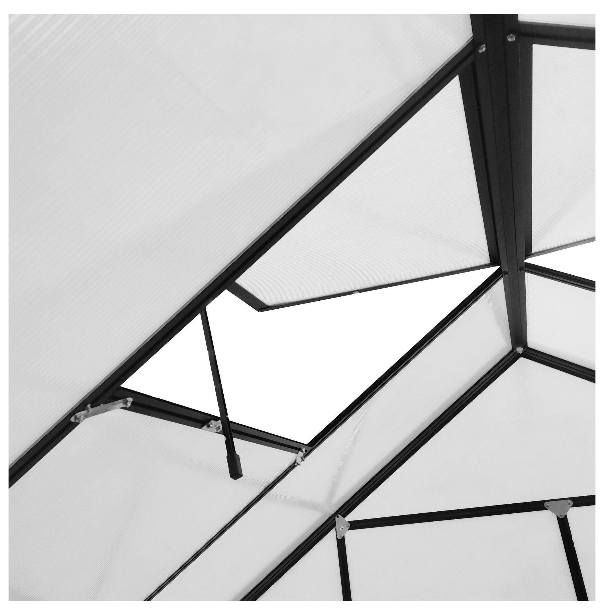 Aluminum Greenhouse 20x8ft Polycarbonate Walk-in Garden Greenhouse with Vent & Sliding Door for Winter, Clear