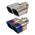 thumbnail image 2 of Dual Exhaust Tail Pipe Muffler Tip Bolt-on Square Slant Cut 25 inch Inlet, 2 of 5