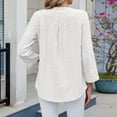 thumbnail image 7 of Women's Dressy Casual Blouses Roll Up 3/4 Sleeve V Neck Spring Tops Trendy Business Work Shirts Athletic Short Sleeve Tops for Women Pack of Long Sleeve T Shirt Women Womens Loose Tops Casual Blank, 7 of 7