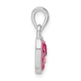 thumbnail image 2 of Sterling Silver Pink Stellux Crystal Heart Pendant QP2532, 2 of 4