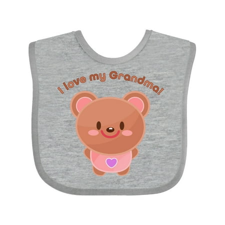 

Inktastic I Love My Grandma- Cute Baby Bear Gift Baby Boy or Baby Girl Bib