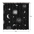 thumbnail image 5 of Gothic Shower Curtain Set - Dark Celestial Moon & Star Print, Mystical Cosmic Bath Decor, Waterproof Polyester 72"Wx72"L, Goth Aesthetic Gift, 5 of 5
