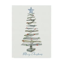 Trademark Fine Art 'Coastal Holiday Tree III Red Merry Christmas' Canvas Art by Kathleen Parr McKenna