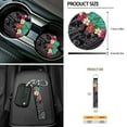 thumbnail image 7 of Yuyamidu Polynesia Front Car Seat Covers Full Set of 12 Hibiscus Steering Wheel Cover Seatbelt Pad Armrest Pad Coasters Garbage Bin Rear View Mirror Cover Keychain Air Vent Storage Box, 7 of 7