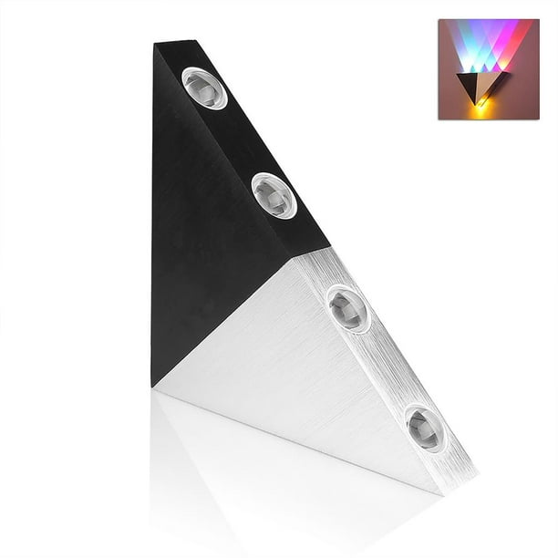 Yuarrent Lámpara de pared LED con forma de triángulo de 5 LED Luz de noche de pared para el hogar para escaparate de la sala de estar Iluminación y accesorios No.1 Yuarrent HA024519-01