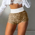 thumbnail image 5 of CHUMUD Womens Sparkly Sequin Shorts Y2k High Waist Sexy Glitter Rave Shorts Mini Mirco Shorts Shiny Music Festival Party Club Hot Pants, 5 of 9