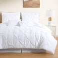 thumbnail image 2 of Chezmoi Collection 10-Piece Bed in a Bag Comforter Set, Pintuck Design, All Season Soft Microfiber Bedding with Sheets, Pillow Shams & Decorative Pillow, White, California King, 2 of 9
