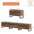 thumbnail image 7 of WAMPAT Modern TV Stand for TVs up to 110 inch, 3 in 1 Entertainment Center TV Console with Storage Cabinets and Metal Base,Media Console for Living Room,Brown, 7 of 7