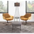 thumbnail image 3 of Wayne Contemporary Swivel Lounge Chair in Black Metal and Chartreuse Velvet by LumiSource, 3 of 11