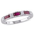 thumbnail image 1 of Miabella Ruby Ring with Diamonds in 10k White Gold, 1 of 2