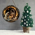 thumbnail image 6 of ​8 Inch Round Wooden Nativity Sign - Handcrafted Wall & Door Decor for Christmas Baptism Celebrations​​ Multicolor, 6 of 6