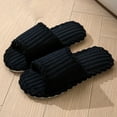 thumbnail image 2 of CHUMUD Women's Plush Slip-On Slippers Open Toe Thick Warm Corduroy Cozy Fluffy Fuzzy Simple Indoor Bedroom, 2 of 4